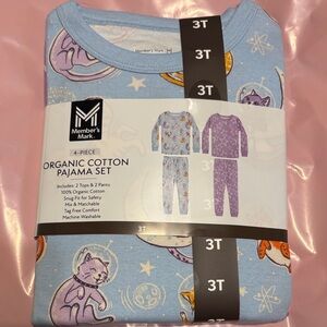 Kids Pajamas Set - Blue and Purple Size 3T